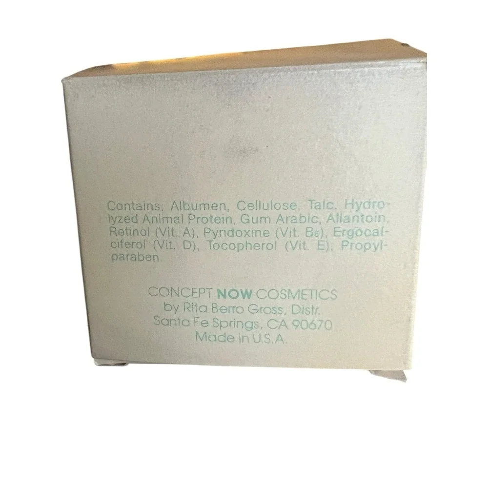 Rare Vtg Dream Face Cosmetic Face Lift Powder by Concept‎ Now Cosmetics Box +